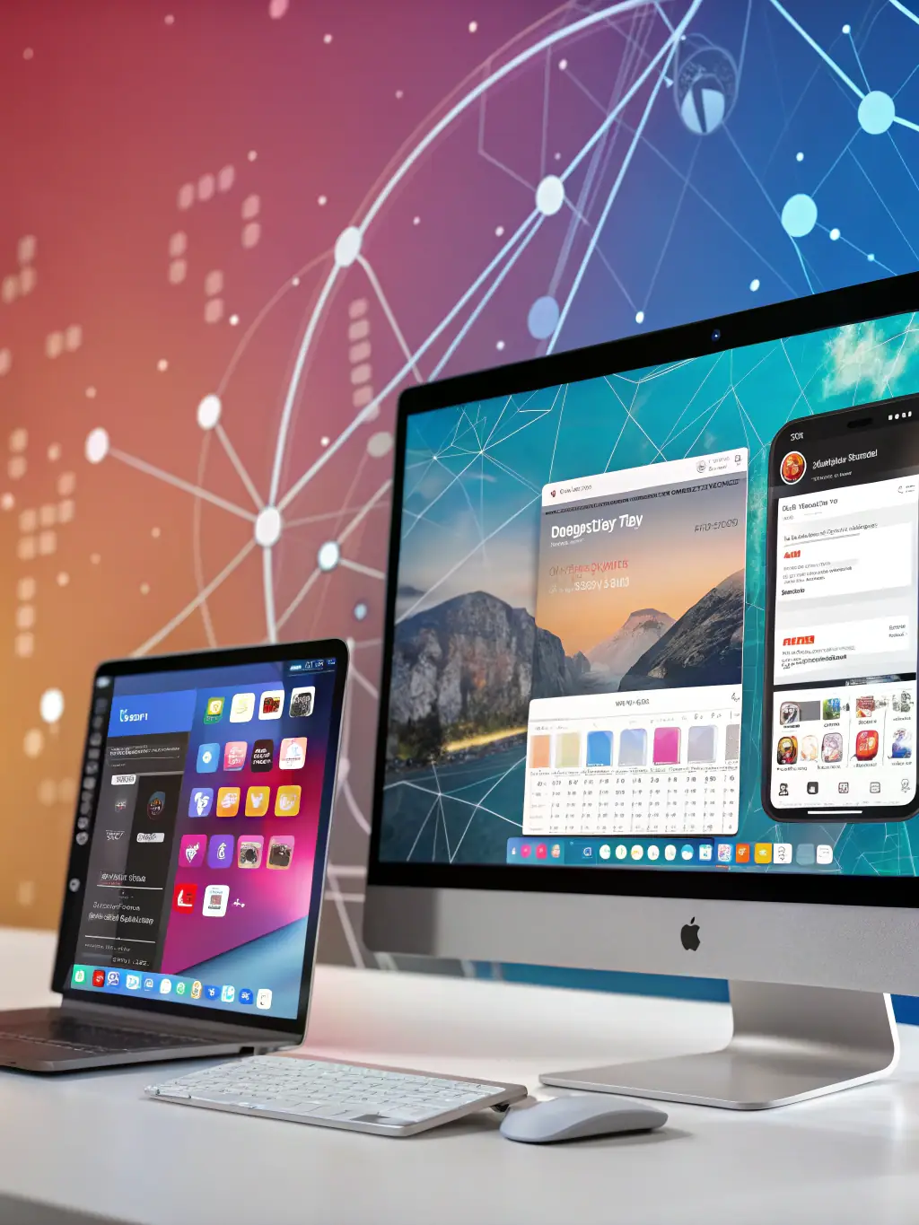 A split-screen showing a website before and after SEO optimization, highlighting improvements in design, speed, and mobile responsiveness, used to showcase the Website & SEO Optimization service.